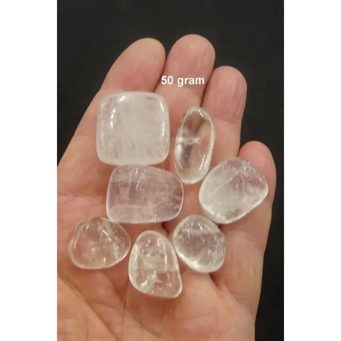 Doğal Kristal Kuvars Tamburlu Parçalar-50 Gram-115K
