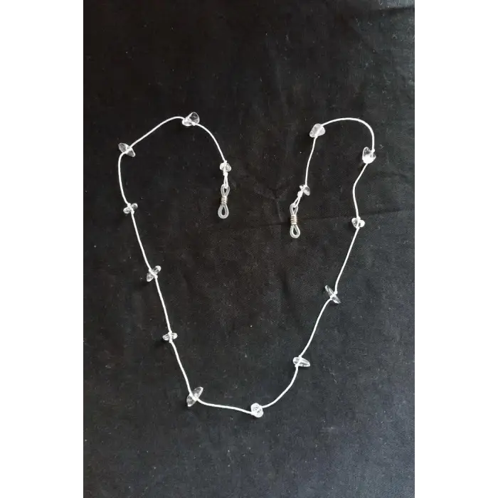 Doğal Kristal Kuvars Taşlı Gözlük İpi 129-8