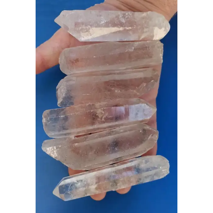 Doğal Kristal Kuvars Uzun Çubuk 18KK