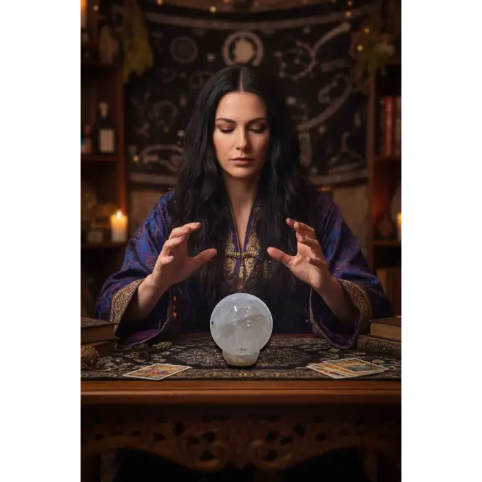 Doğal Kuvars Kristali 9Cm Medyum Küresi 31MK