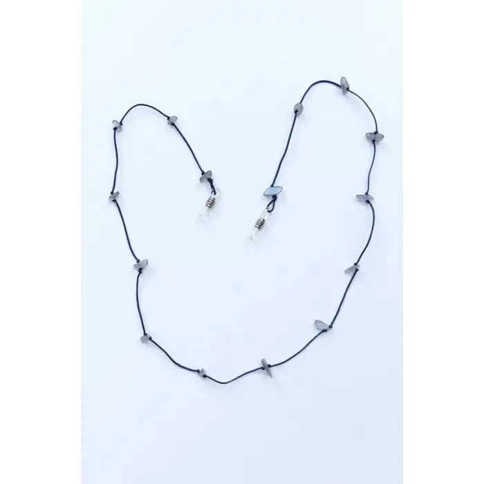 Doğal Labradorit Taşlı Gözlük İpi 129-1