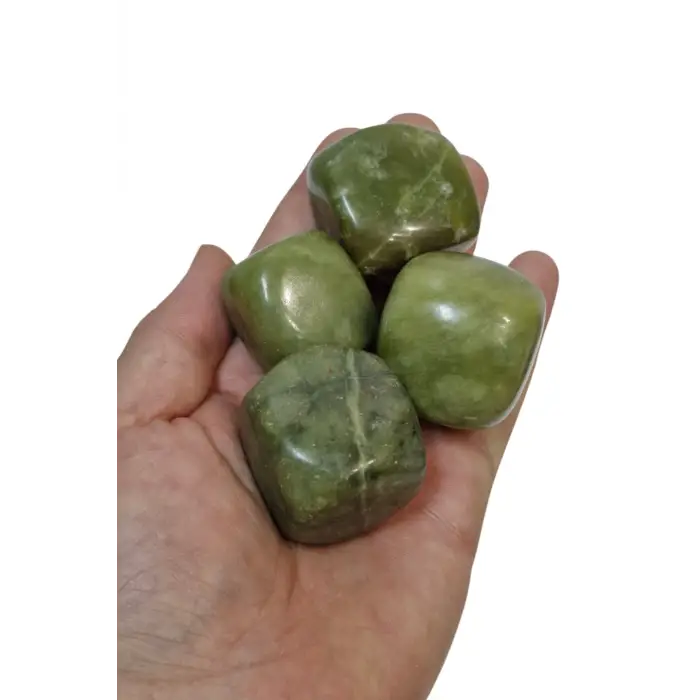 Doğal Nefrit Yeşim Tamburlu Parça 18NY