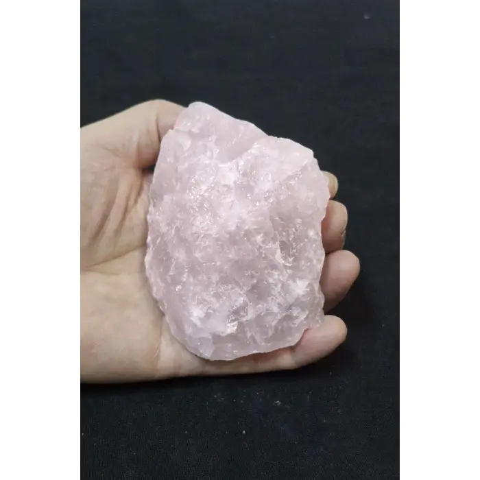 Doğal Pembe Kuvars Büyük Parça Sevgi Taşı 32-2