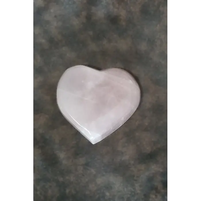 Doğal Pembe Kuvars Kalp Şeklinde Kase 30PKA