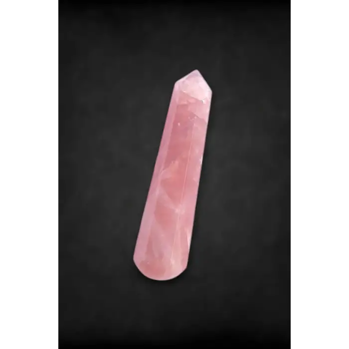 Doğal Pembe Kuvars Masaj Çubuğu 105-3