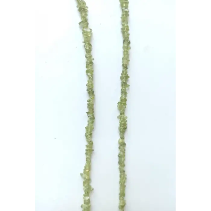 Doğal Peridot Zeberceti İnce Kırıktaş Dizi-90 cm
