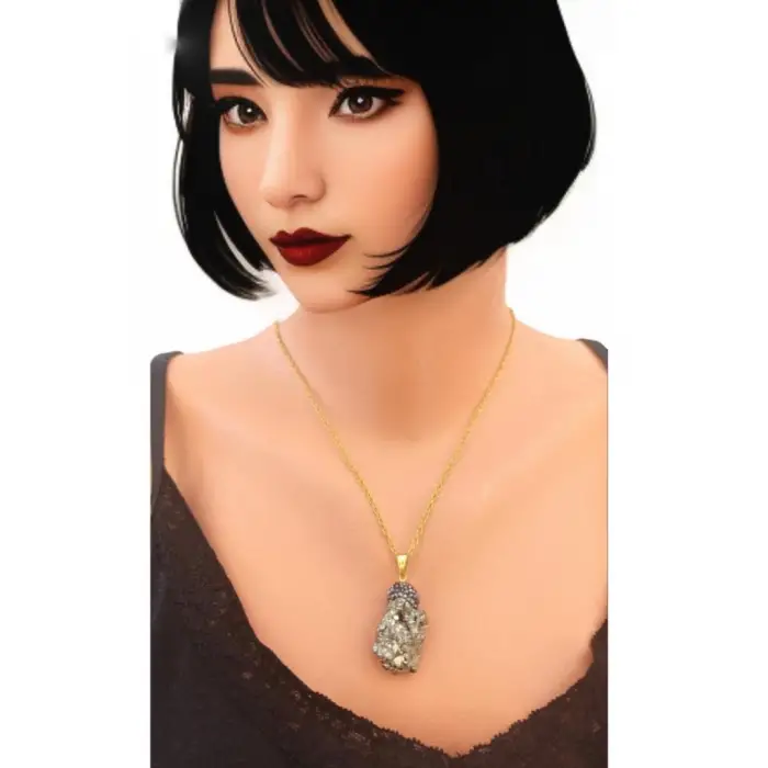 Doğal Pirit Kolye 605-1