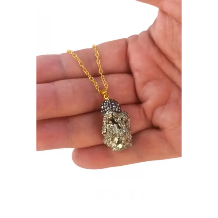 Doğal Pirit Kolye 605-1