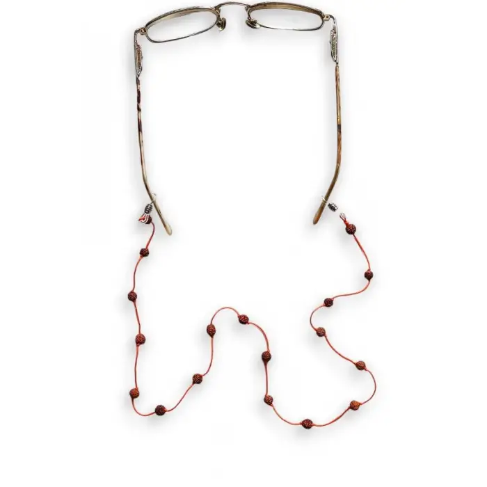 Doğal Rudrakşa Rudraksha Gözlük İpi 129-9