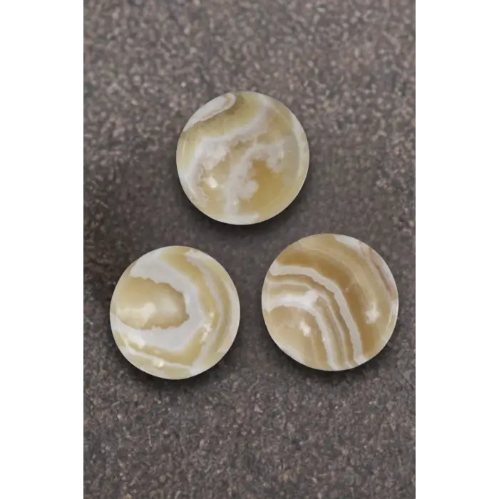 Doğal Sarı Oniks Taşından Kase 32-ONK