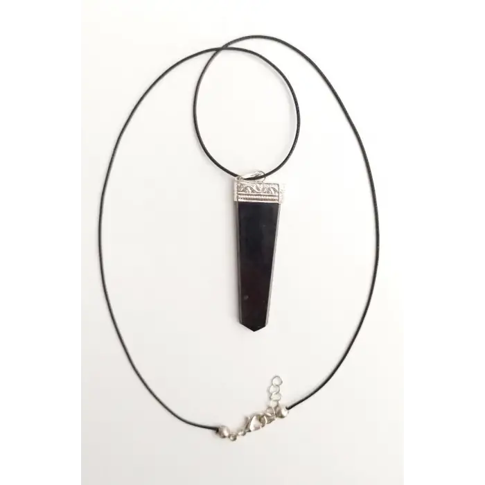 Doğal Shungite Şungit Kolye 640