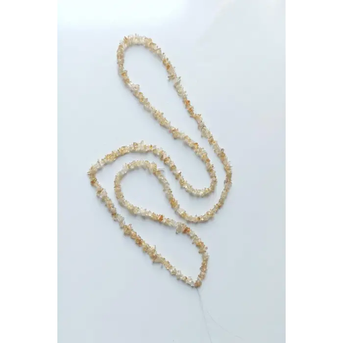Doğal Sitrin İnce Kırıktaş Dizi-90 cm