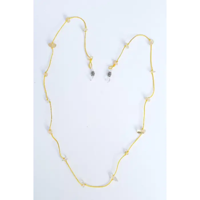 Doğal Sitrin Taşlı Gözlük İpi 129-7