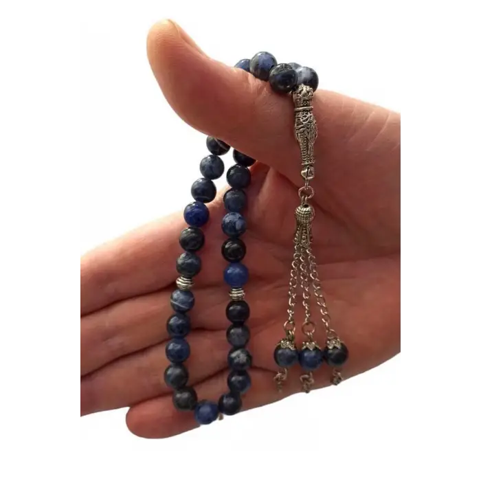 Doğal Sodalit Tesbih - 8 mm. 347-1