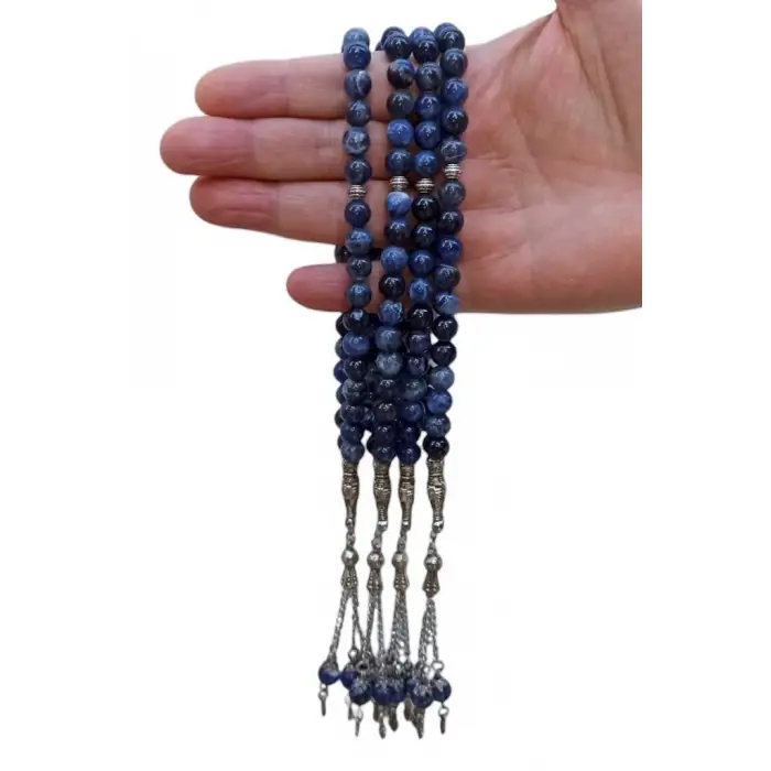 Doğal Sodalit Tesbih - 8 mm. 347-1