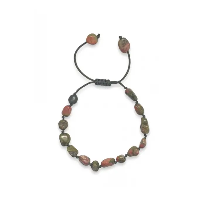 Doğal Unakit Bileklik Makrome Ayarlı 645-2