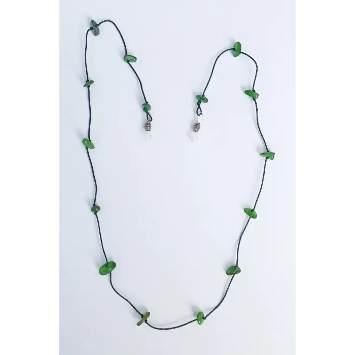 Doğal Yeşim Taşlı Gözlük İpi 129-6