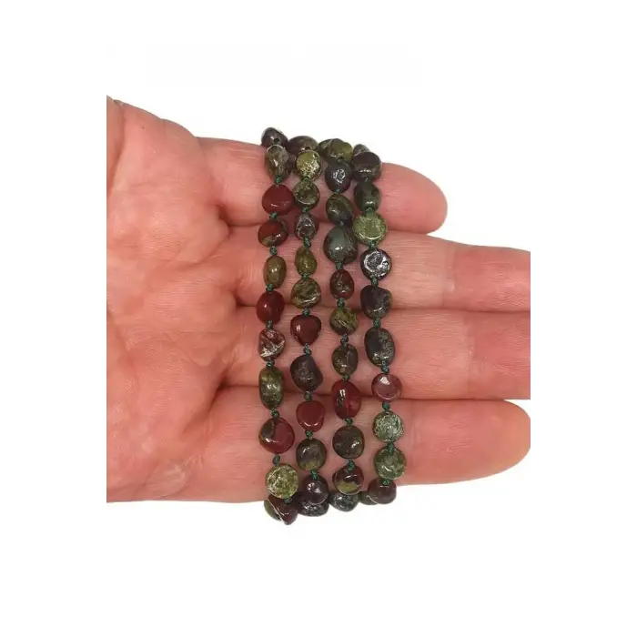 Dragon Blood Jasper Bileklik Makrome Ayarlı 337-3