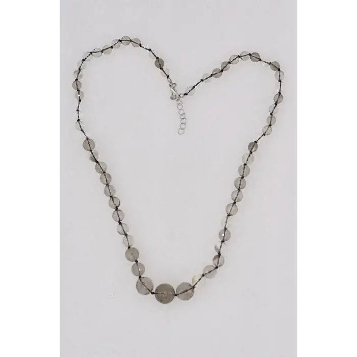 Dumanlı Kuvars Kolye - El İşi Süzme Tasarım 310-6