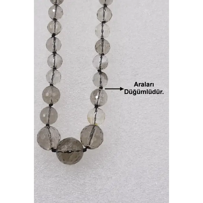 Dumanlı Kuvars Kolye - El İşi Süzme Tasarım 310-6