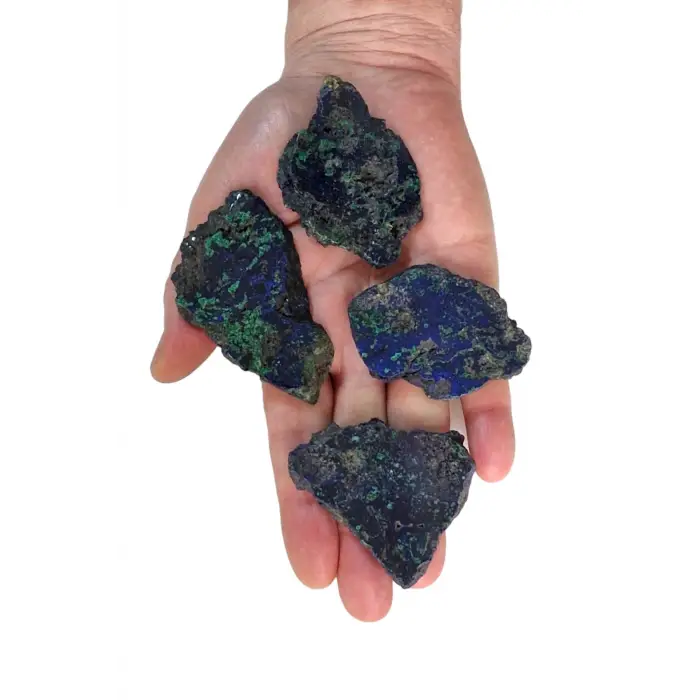 Düz Kesim Doğal Azurit Parça Malahit Karışımlı 121-2