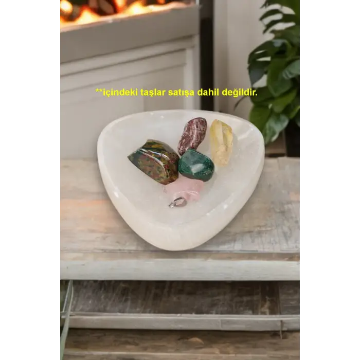 Enerji Çanağı Beyaz Selenit Küçük Kase 59KB