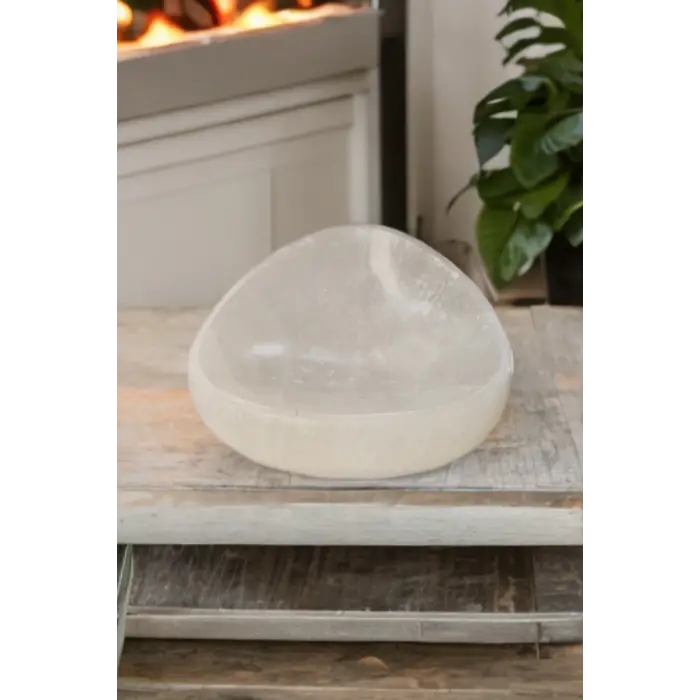 Enerji Çanağı Beyaz Selenit Küçük Kase 59KB