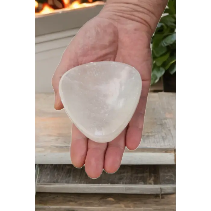 Enerji Çanağı Beyaz Selenit Küçük Kase 59KB