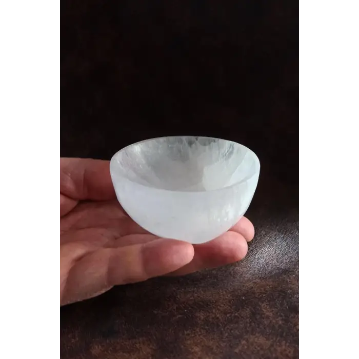 Enerji Çanağı Beyaz Selenit Küçük Kase 8cm