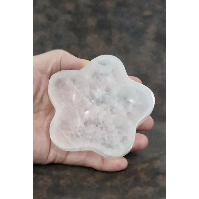 Enerji Çanağı Beyaz Selenit Yıldız Kase 45YI