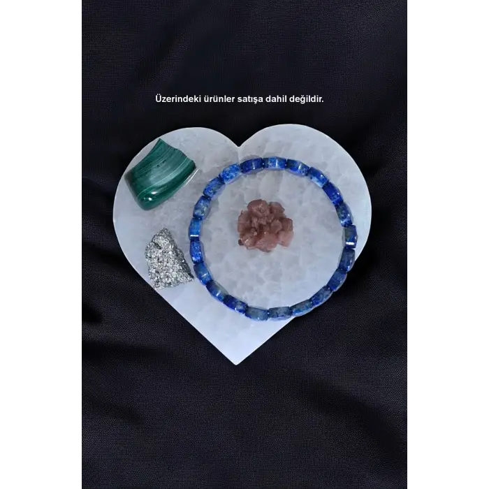 Enerji Yükleyici Beyaz Selenit Kalp Kesim Plaka 45KK