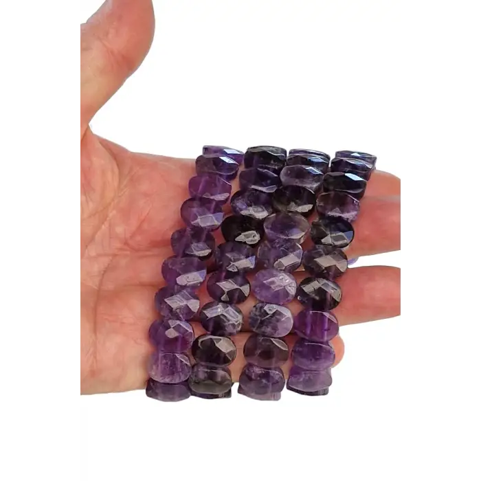 Faset Kesimli Ametist Bileklik 403-3