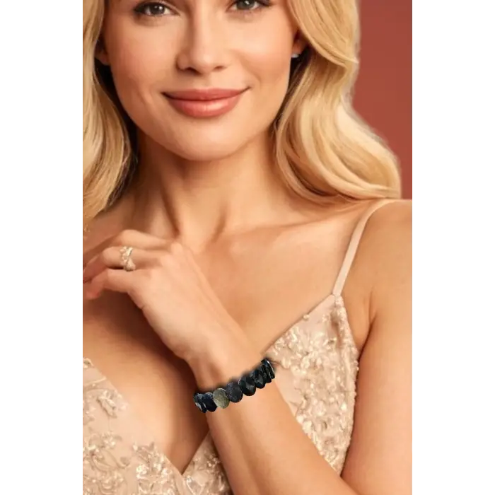 Flaşlı Obsidyen Bileklik 443-3