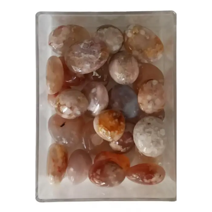 Flower Agate Çiçek Akik 50 Gram Tamburlu Parçalar 631