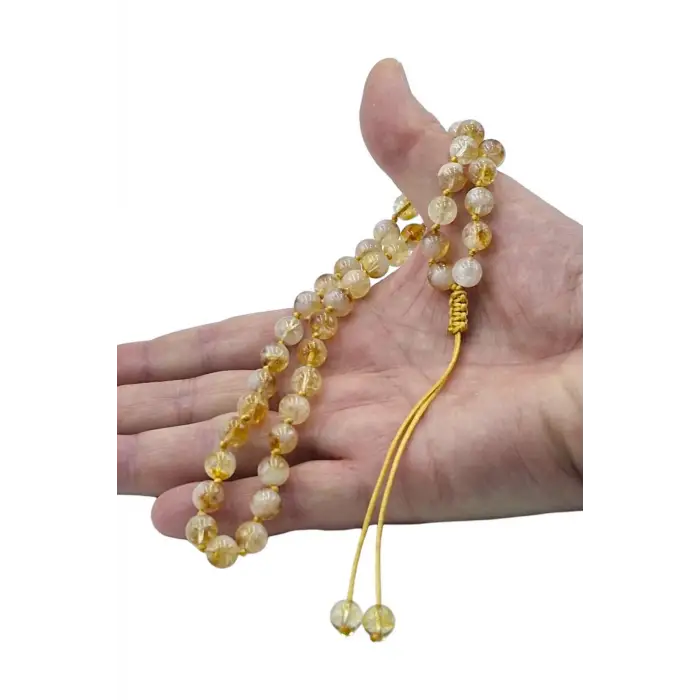 Fonksiyonel Sitrin Kolye Ayarlanabilir Doğal Taş Tasarım 677-2