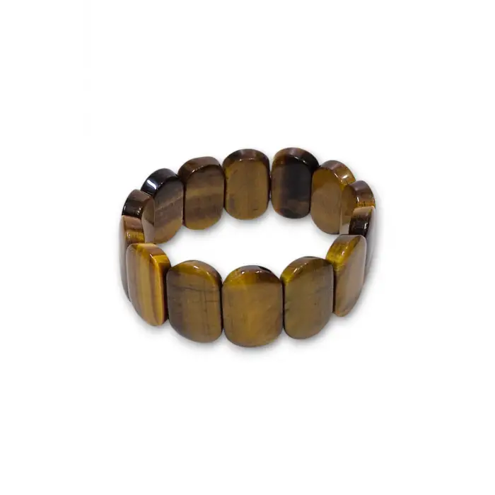 Geniş Taşlı Doğal Kaplan Gözü Bileklik 319-4