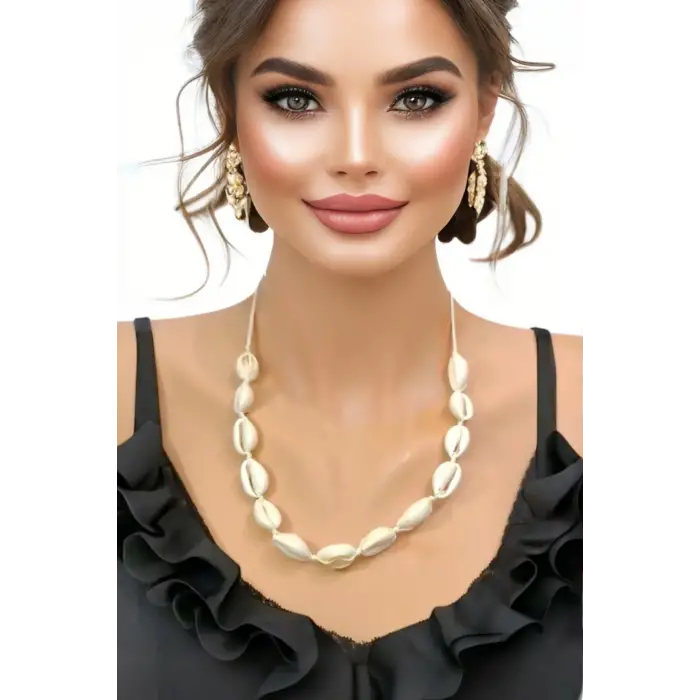 Gerçek Deniz Kabuklarından Ayarlı Kolye 211-2