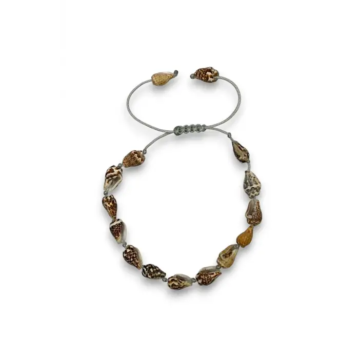 Gerçek Deniz Kabuklarından Bileklik Makrome Ayarlı 326-6