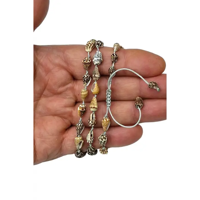 Gerçek Deniz Kabuklarından Bileklik Makrome Ayarlı 326-6