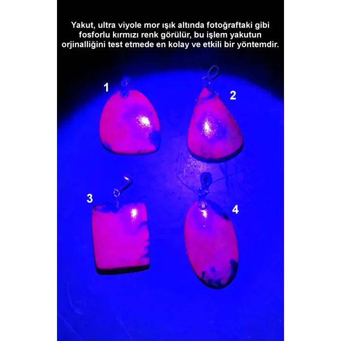 Gümüş Malzemeli Yakut Kolye Ucu Y1-400