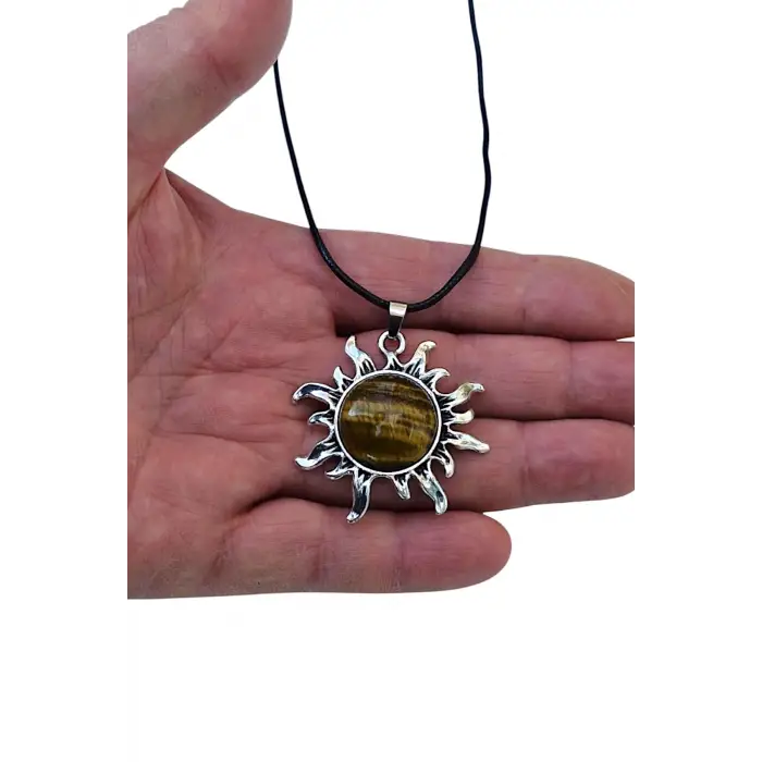 Güneş Motifli Kaplangözü Kolye 465-4