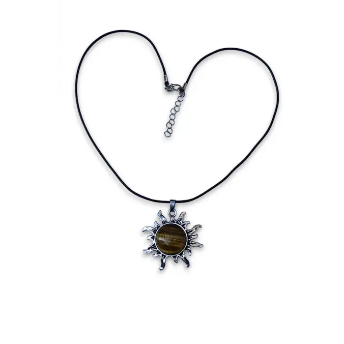 Güneş Motifli Kaplangözü Kolye 465-4