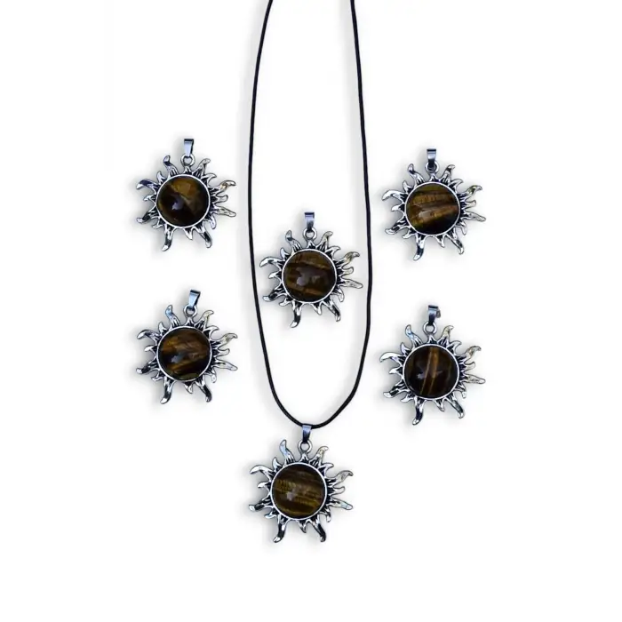 Güneş Motifli Kaplangözü Kolye 465-4