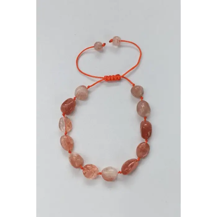 Güneş Taşı Bileklik Makrome Ayarlı 444-5