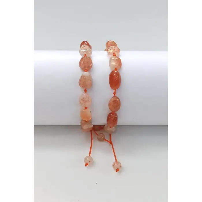 Güneş Taşı Bileklik Makrome Ayarlı 444-5