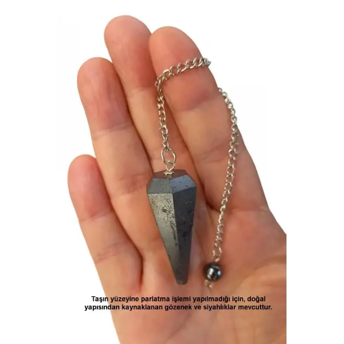 Hematit Doğal Taş Pandül - Sarkaç 657-3