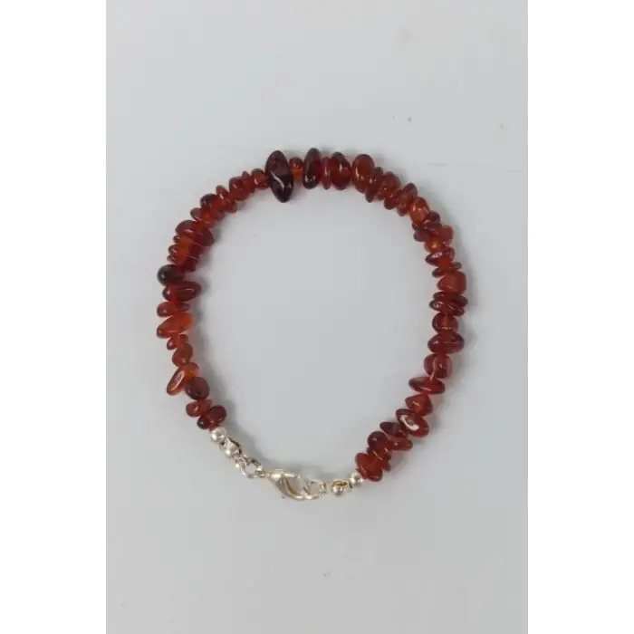 Hezonit Garnet Hessonite Bileklik Kırıktaş 634-3