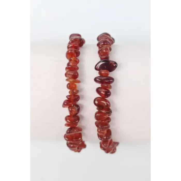 Hezonit Garnet Hessonite Bileklik Kırıktaş 634-3