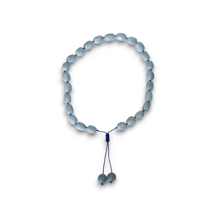 İri Taşlı Akuamarin Kolye Fonksiyonel Ayarlanabilir Tasarım 458-3