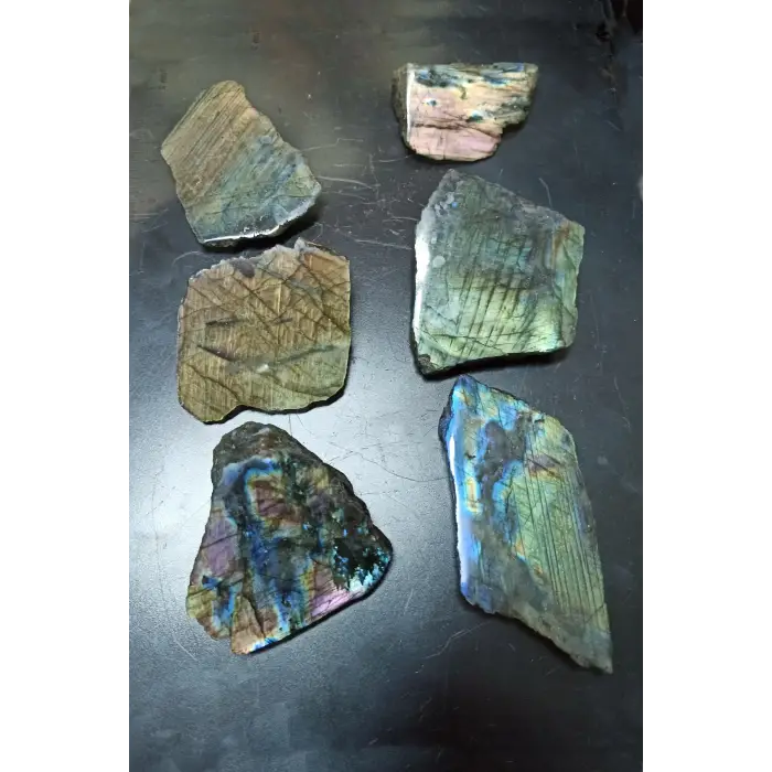 Işıltılı Labradorit Düz Kesim Doğal Parça DKL6